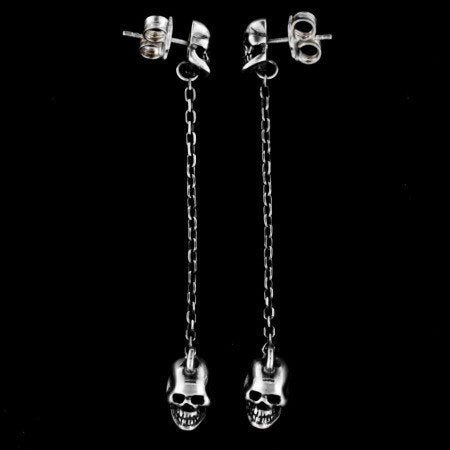 EARRING - SKULLS AND CHAIN