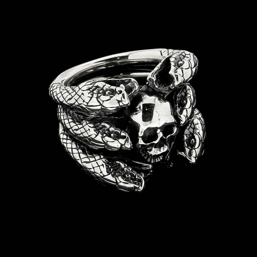 THREE SNAKES AND SKULL